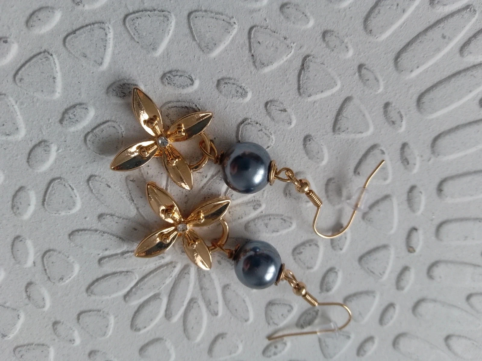 Vintage oorbellen met natuurlijke zoetwaterparelculturen – photo 2